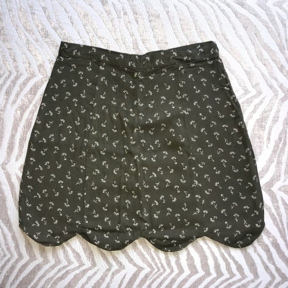 Bundle ✨2/$15 Cooperative Mini Skirt | Olive Green Button Down Skirt - Picture 2 of 5